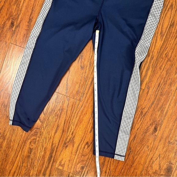 Vineyard Vines Navy Gingham Plaid Athletic Performance Capri Legging Extra Large - Picture 14 of 15